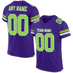 Custom Purple Neon Green-White Mesh Authentic Football Jersey Custom Purple Neon Green-White Mesh Authentic Football Jersey